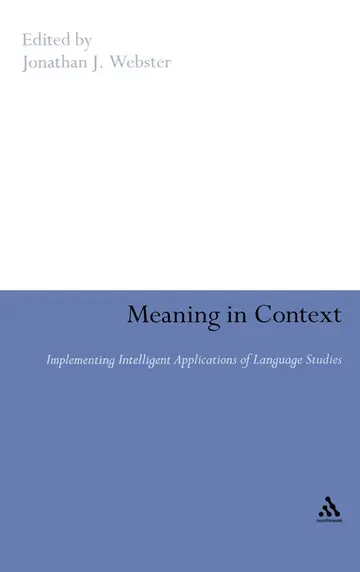 Cover of Meaning in Context