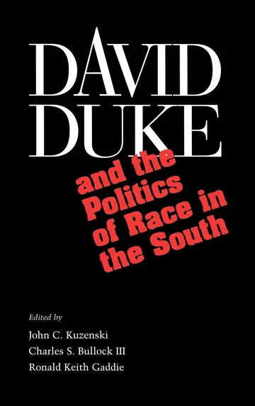 Cover of David Duke and the Politics of Race in the South