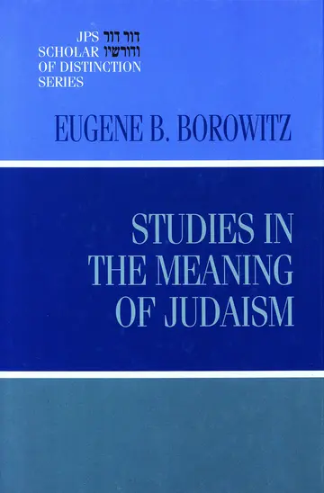 Cover of Studies in the Meaning of Judaism