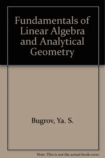 Cover of Fundamentals of Linear Algebra and Analytical Geometry