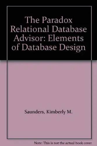 Cover of PARADOX Relational Database Advisor Elements of Database Design