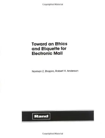 Cover of Toward an Ethics and Etiquette for Electronic Mail