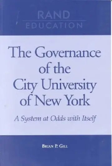 Cover of The Governance of the City University of New York