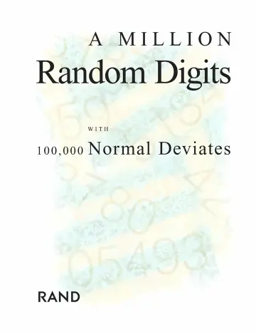 Cover of A Million Random Digits with 100,000 Normal Deviates