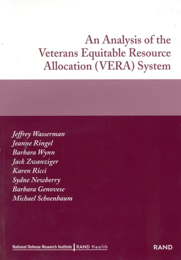 Cover of An Analysis of the Veterans Equitable Resource Allocation (VERA) System