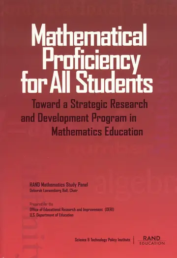 Cover of Mathematical Proficiency for All Students