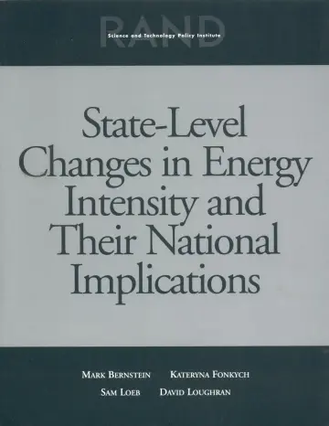 Cover of State-Level Changes in Energy Intensity and Their National Implications
