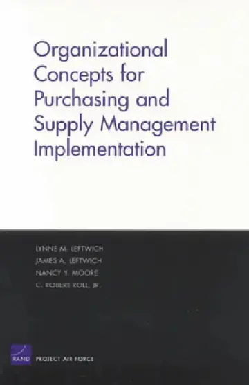 Cover of Organizational Concepts for Purchasing and Supply Management Implemantation