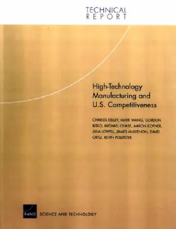 Cover of High Technology Manufacturing and U.S. Competitiveness