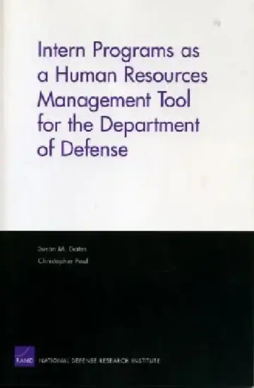 Cover of Intern Programs as a Human Resources Management Tool for the Department of Defense