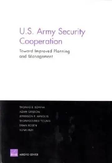 Cover of Improving the Planning and Management of U.S. Army Security Cooperation