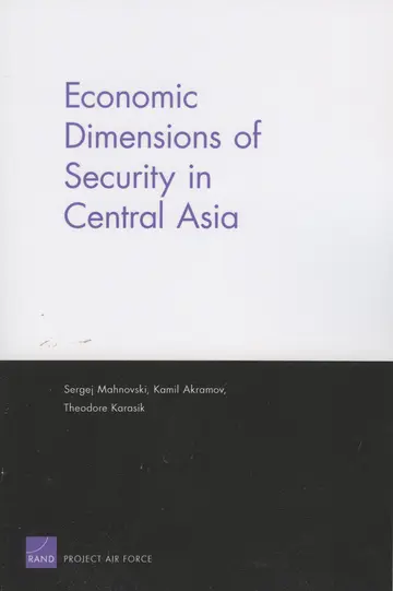 Cover of Economic Dimensions of Security in Central Asia