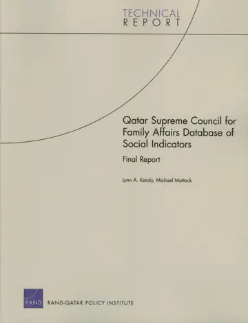Cover of Qatar Supreme Council for Family Affairs Database of Social Indicators