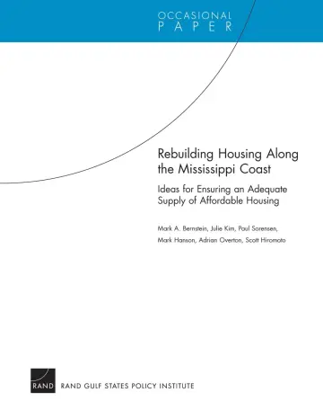Cover of Rebuilding Housing Along the Mississippi Coast