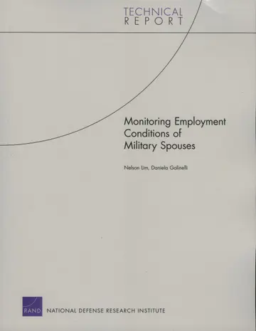 Cover of Monitoring Employment Conditions of Military Spouses