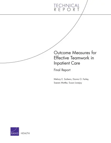 Cover of Outcome Measures for Effective Teamwork in Inpatient Care