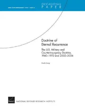 Cover of Doctrine of Eternal Recurrence the U.S. Military and Counterinsurgency Doctrine, 1960-1970 and 2003-2006