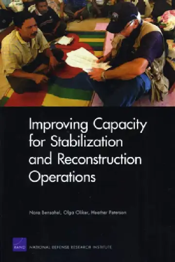 Cover of Improving Capacity for Stabilization and Reconstruction Operations