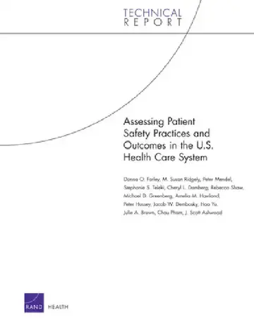 Cover of Assessing Patient Safety Practices and Outcomes in the U.S. Health Care System
