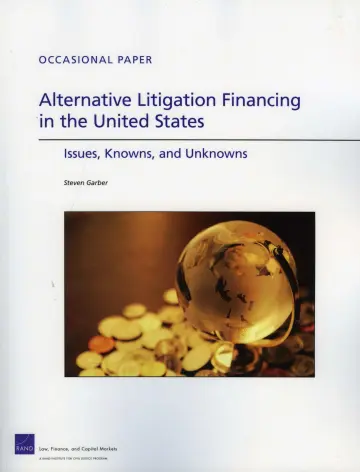 Cover of Alternative Litigation Financing in the United States