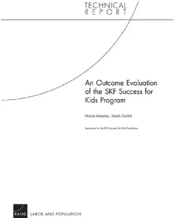 Cover of An Outcome Evaluation of the Success for Kids Program