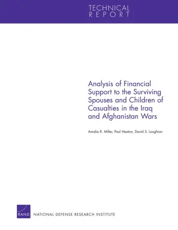 Cover of Analysis of Financial Support to the Surviving Spouses and Children of Casualties in the Iraq and Afghanistan Wars