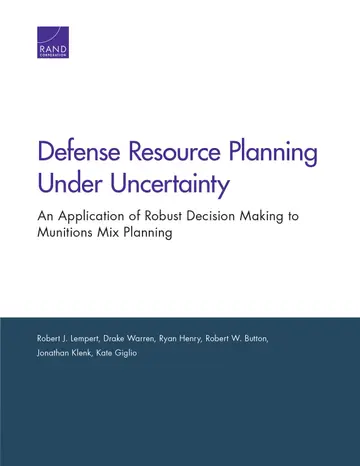 Cover of Defense Resource Planning Under Uncertainty