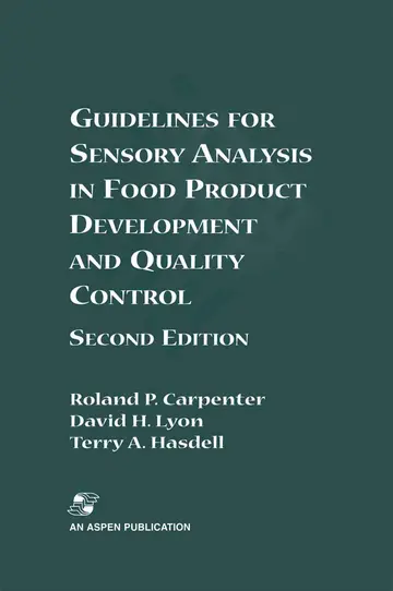 Cover of Guidelines for Sensory Analysis in Food Product Development and Quality Control