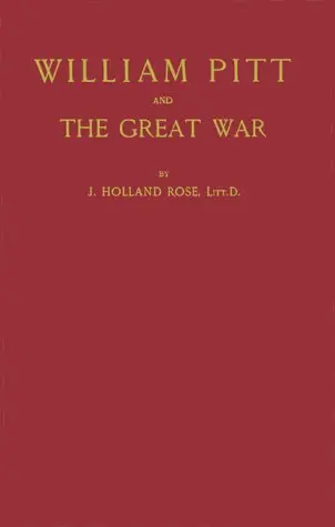 Cover of William Pitt and the Great War