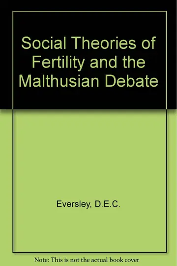 Cover of Social Theories of Fertility and the Malthusian Debate