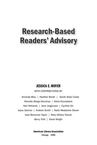 Cover of Research-Based Readers' Advisory