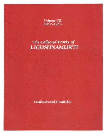Cover of The Collected Works of J Krishnamurti 1952-1953
