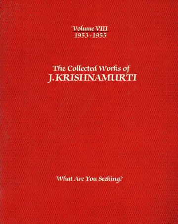 Cover of The Collected Works of J Krishnamurti 1953-1955