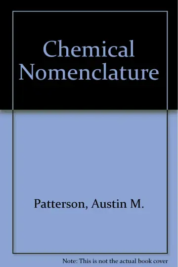 Cover of Chemical Nomenclature