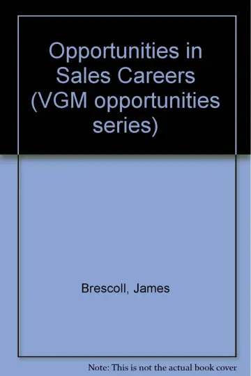 Cover of Opportunities in Sales Careers