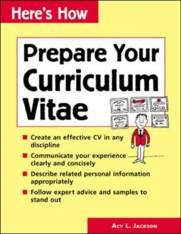 Cover of Prepare Your Curriculum Vitae