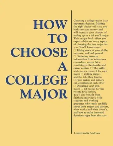 Cover of How to Choose a College Major