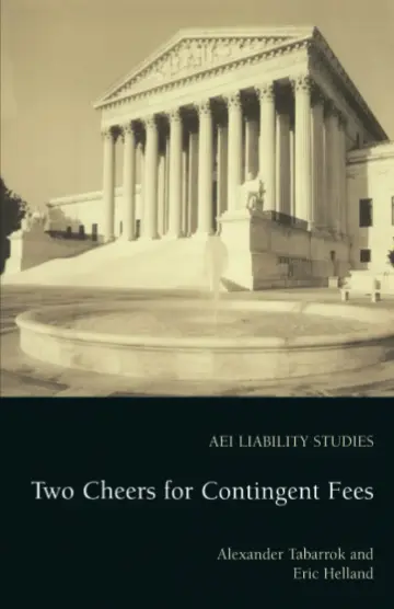Cover of Two Cheers for Contingent Fees
