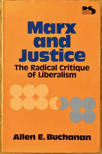 Cover of Marx and Justice