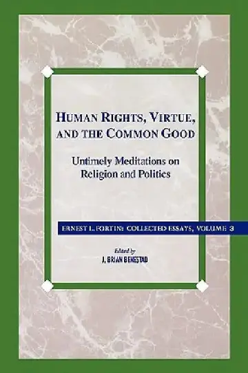 Cover of Human Rights, Virtue and the Common Good