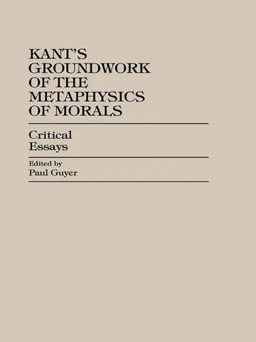 Cover of Kant's Groundwork of the Metaphysics of Morals