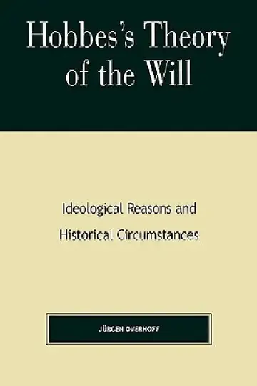 Cover of Hobbes's Theory of Will