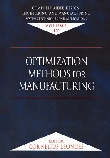 Cover of Optimization Methods for Manufacturing