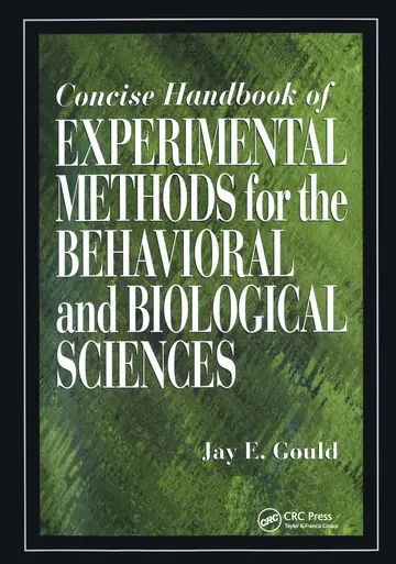 Cover of Concise Handbook of Experimental Methods for the Behavioral and Biological Sciences