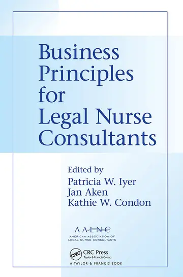 Cover of Business Principles for Legal Nurse Consultants
