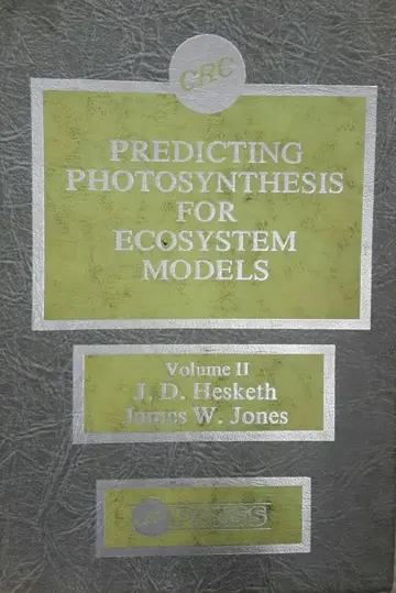 Cover of Predicting Photosynthesis for Ecosystem Models