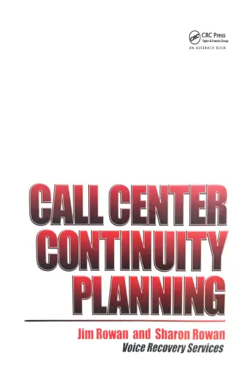 Cover of Call Center Continuity Management