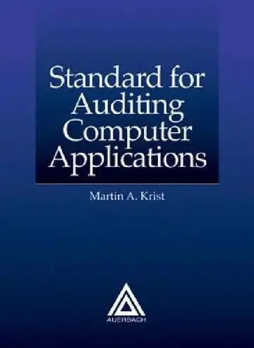 Cover of Standard for Auditing Computer Applications [With 3.5 Diskette]