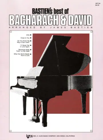 Cover of WP134 - Best of Bacharach and David - Bastien