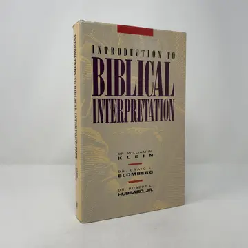 Cover of Introduction to Biblical Interpretation